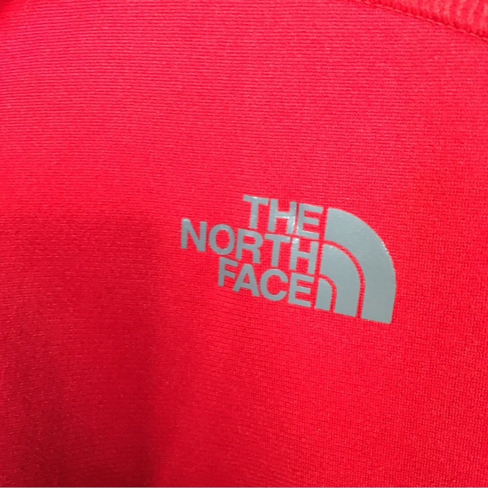 The Northface Half Zip Red Gray Pull Over Jacket … - image 5